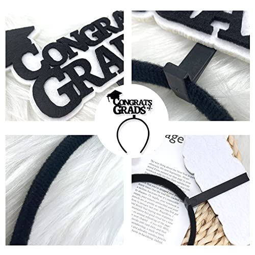Haimiti 1Pc Black Graduation Hat Headband Bachelor Cap Hairpin, 2023 Graduation Season Hair Accessories For Grads Adults, Graduation Party Dress Up Favor Graduation Ceremony Photo Supplies #TOP6