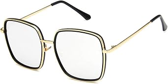 Shiratori Unisex Sunglasses Fashion Bright Black Grey Drive Holiday Square Non-Polarized UV400