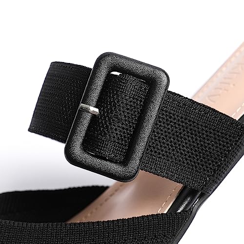 Image of Pointed Toe Mules for Women Flats,Slip On Mules Backless,Wide Width Mules,Mule Slides Flats Sandals