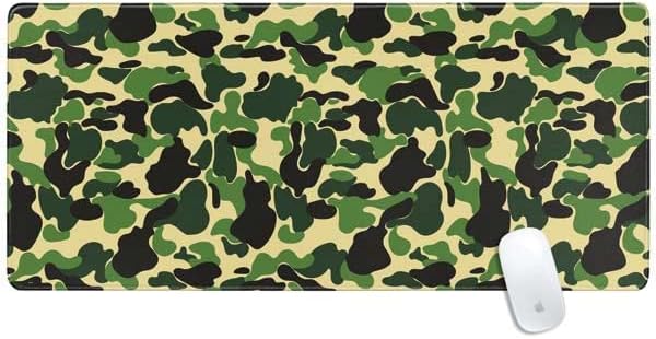 Vista 9 de Skinit Alfombrilla de mouse grande para juegos, diseño de camuflaje de dientes de tiburón con bordes cosidos, impermeable, base de goma