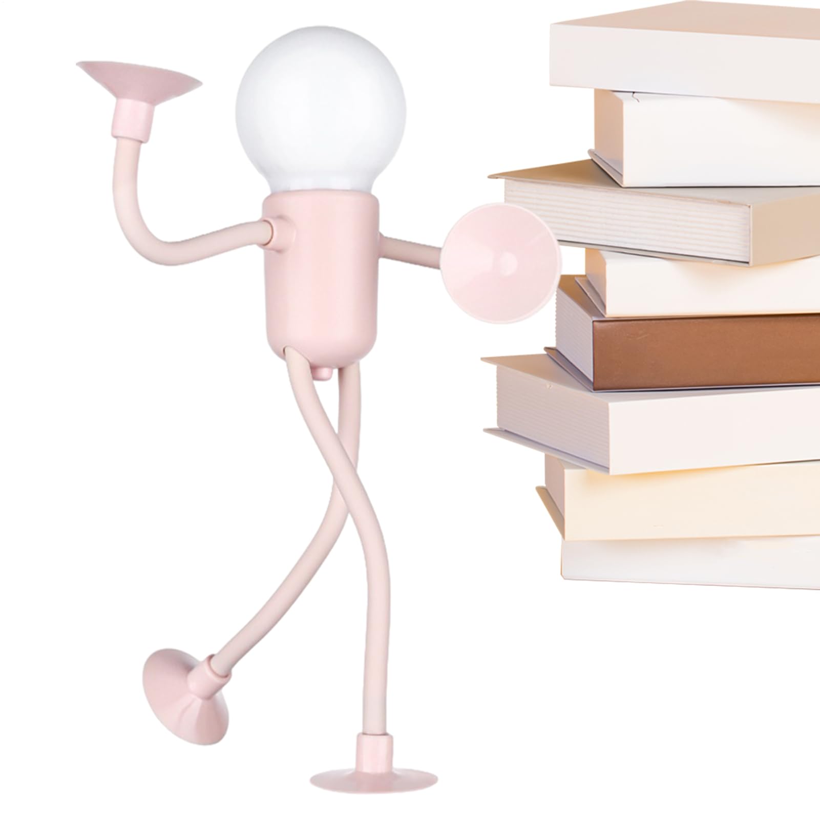 Cute Lamp, Flexible Suction Light, Battery‑Operated Sportsman Night Lamp with Bendable Body and Strong Grip for Fun Kids Room Decor, Perfect for Home Living Room Bedroom Nursery Dorm Desk Fridge