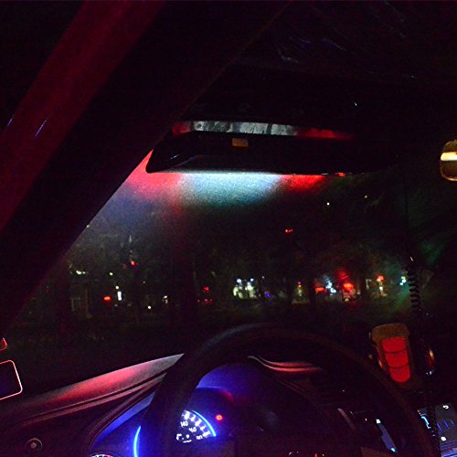 WOWTOU Emergency Light Red White, 16 Flashing Modes 12W Bright LED Strobe Lighting for Police, Volunteer EMT, EMS Vehicle Dash Deck Windshield - Thumbnail 3
