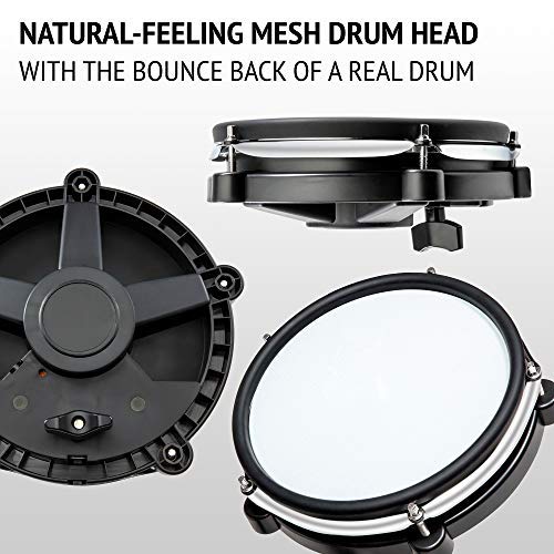 Lyxjam 8-Piece Electronic Drum Kit, Drum Set With Real Mesh Fabric, 448 Preloaded Sounds, 70 Songs, 15-Song Recording Capacity, Choke, & Kick Pad, Drum Sticks With Professional Studio Headphones #TOP2