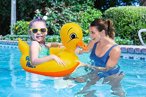 Inflatable Swimming Pool Swim Float for Baby - Pool Float, Inflatable Baby Pool Float, Baby Swimming Float, Inflatable Pool Float Swimming Ring, 3month - 6years Old Baby Yellow Duck Swimming Pool Toys