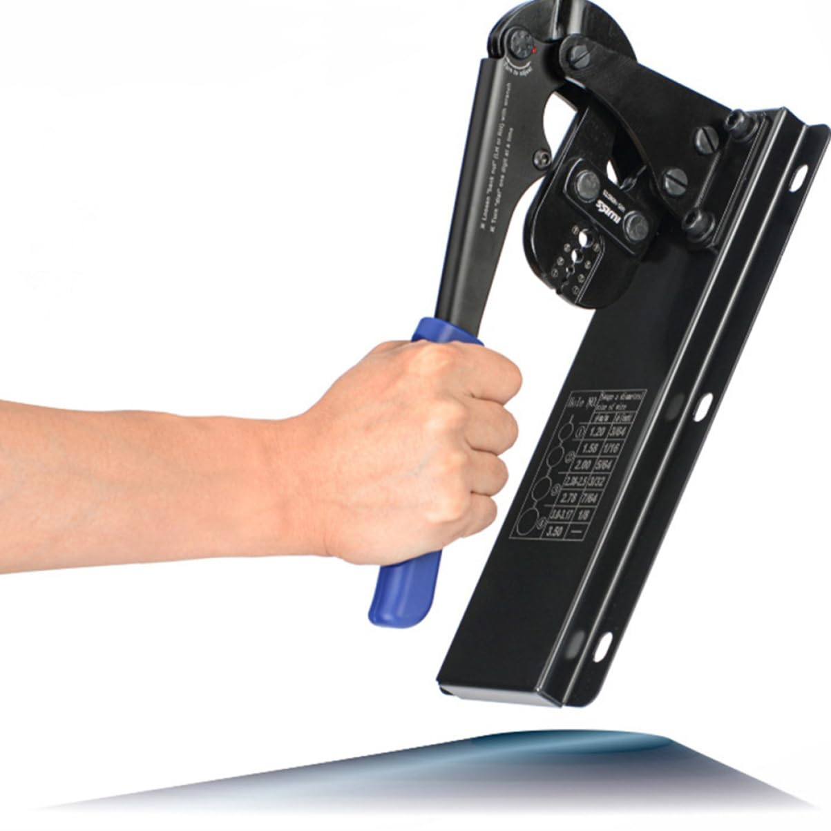 Alicates de Crimpado de Acero al Carbono en Forma de 8 para Escritorio | Prensado de Manga de Cobre o Aluminio, para Cable y Cuerda, Alta Dureza y Rendimiento