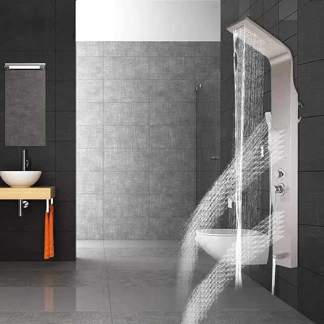 See full amazon price history chart for ARAMO Shower Panel - Wave with Waterfall Shower, Massage Jet, 5 Water Functions (Chrome) ARAMO Shower Panel - Wave with Waterfall Shower, Massage Jet, 5 Water Functions (Chrome) (B0CR7KTKL7) Amazon Price History, Amazon Price Tracker