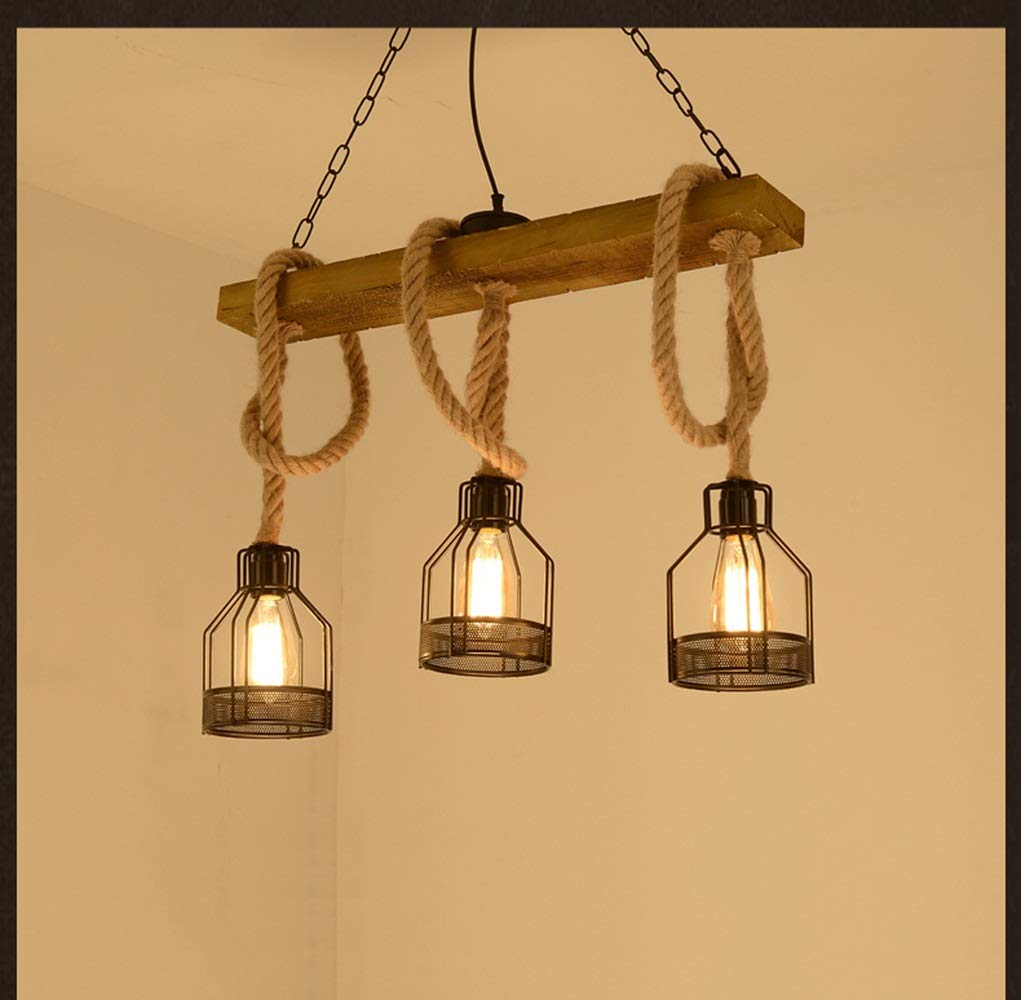 Żyrandole, Vintage Light Loft Iron Cage Hangingp Stół do jadalni / 70Cm