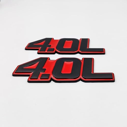Miniatura 8 de 2 emblemas de metal con logotipo de 4.0 L de alta calidad 3D 4.0 insignias para guardabarros de puerta de automóvil, calcomanía de ala lateral,