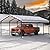 12x20 FT Polar Aurora Metal Carport with Reinforced Base, Heavy-Duty Galvanized Shelter for Trucks, Boats, Cars, and Tractors, Portable freestanding shelter