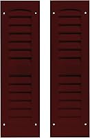 Vista 14 de Persianas para cobertizos con listones de 6 pulgadas de ancho x 21 pulgadas de alto, granate, para cobertizos, casas de juegos y gallineros, 1 par