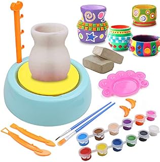 IAMGlobal Pottery Wheel, Pottery Studio, Craft Kit, Artist Studio, Ceramic Machine with Clay