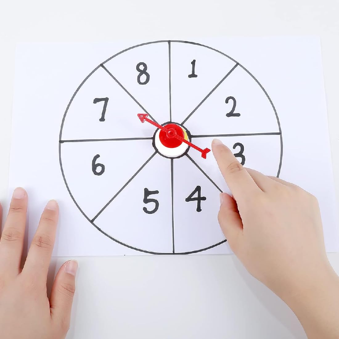 12pz Spinner da Gioco, Spinner da Gioco con Frecce in Plastica da 10cm Spinner da Gioco Da Tavolo in 6 Colori Sostituzione Dello Spinner Twister per Aula Gioco da Tavolo Attività Progetti