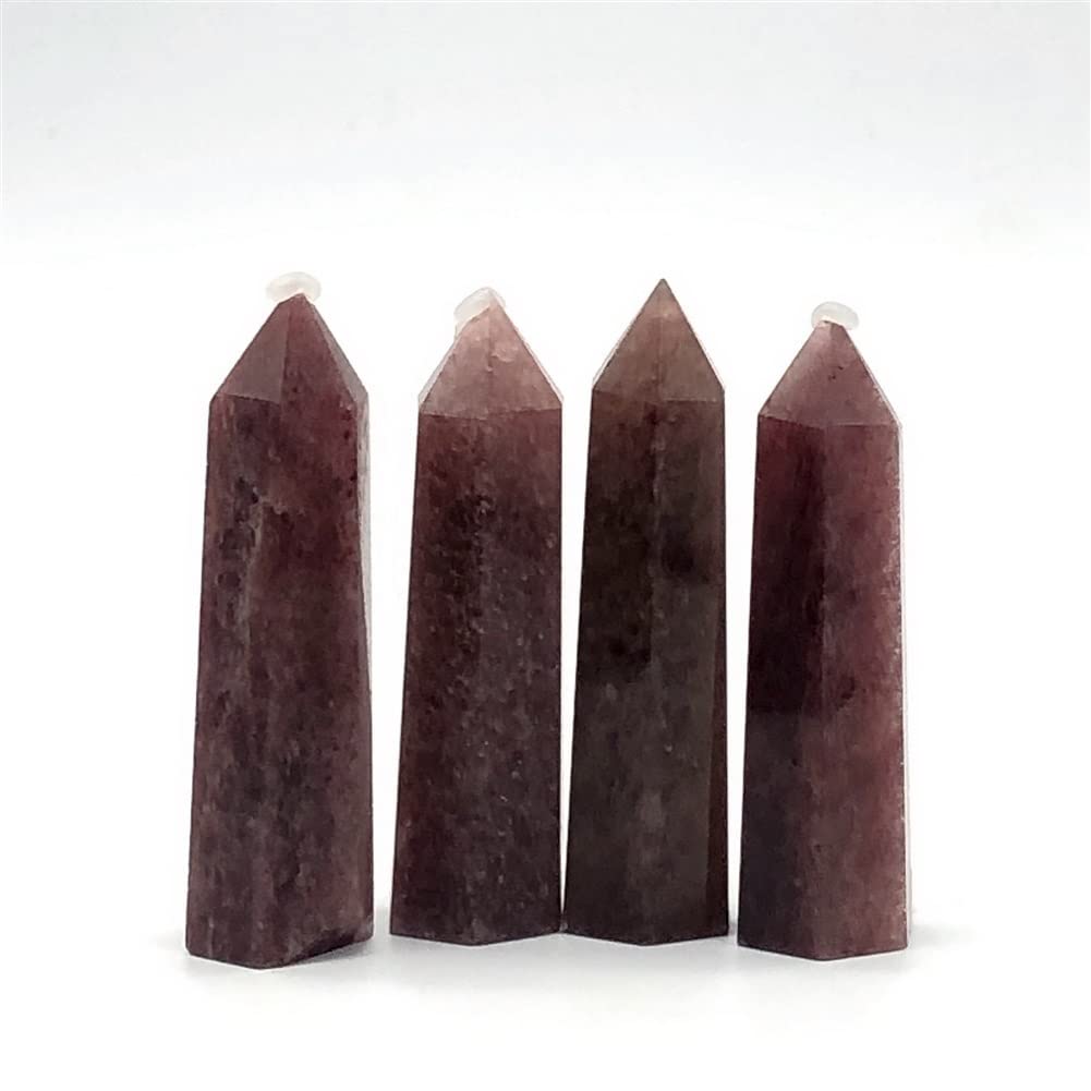 Tour de fraise feng shui en cristal naturel de 7-8cm pour la maison