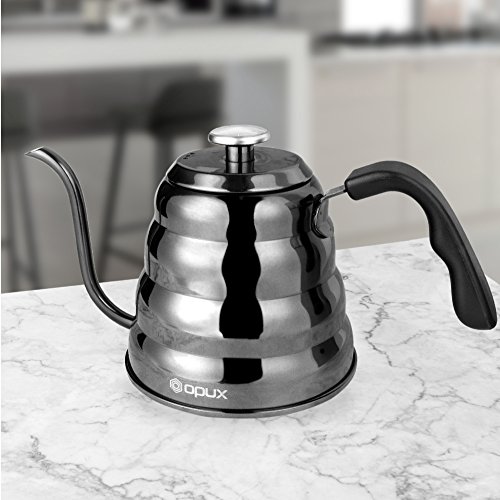 OPUX Gooseneck Kettle with Thermometer Stainless Steel Pour Over