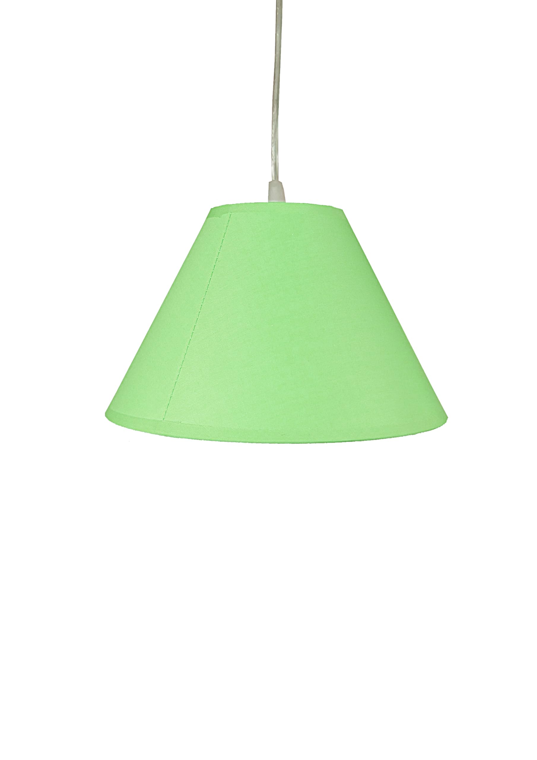 Empire Cotton Coolie Lamp Shades for Table Lamps and Pendant Ceiling Lights - 30cm Dia Cream (Green)