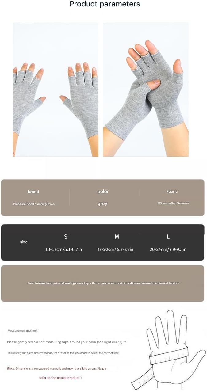 One Compress Grippy Arthritis Gloves Anti-Slip Onecompress Gloves for Arthritis Pain Relief Fingerless Design