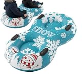 Tubos de nieve de alta resistencia, trineo inflable resistente de 2 plazas | tubos de nieve para exteriores – para niños, adolescentes y adultos, juego de invierno al aire libre vacaciones familiares