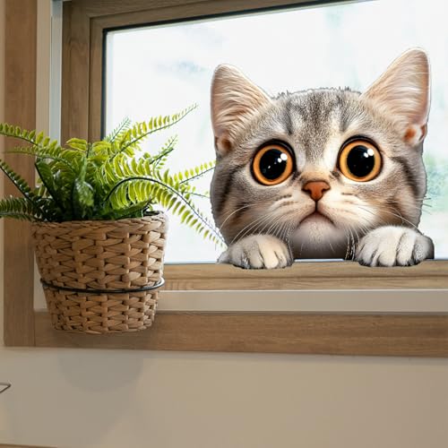 Vinilo decorativo removible Cara de Gatito Achang miniatura 3
