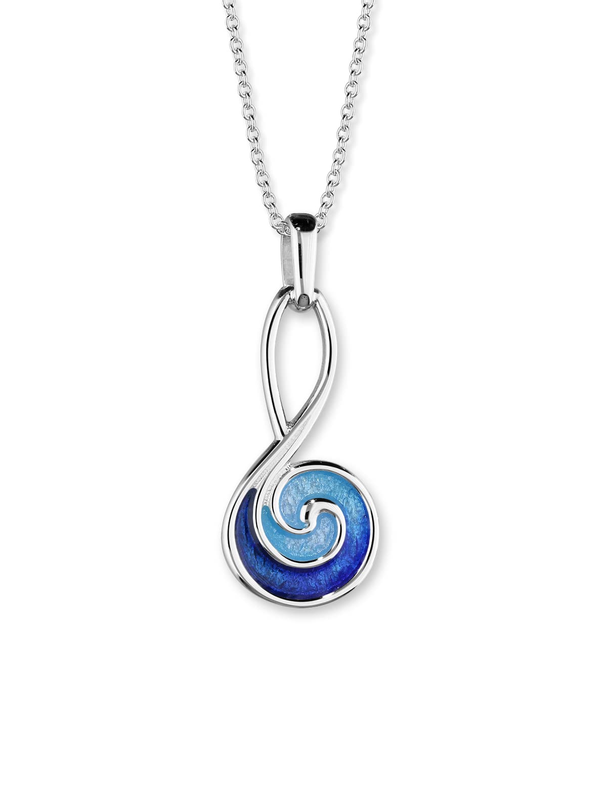 ORTAK 925 Sterling Silver Chain Alba Handmade Designer Designed Necklaces Hot Glass Enamel Pendant Necklace Scottish Celtic Jewellery of Scotland for Women