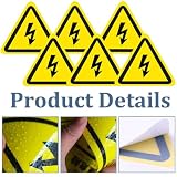 BOBOZHONG 20 Stück 5cm/10cm Aufkleber Elektro Warnschild Elektrische Spannung Achtung Stark Haftende Sicherheitswarnschilder, Dreieck Schild Folie Selbstklebend