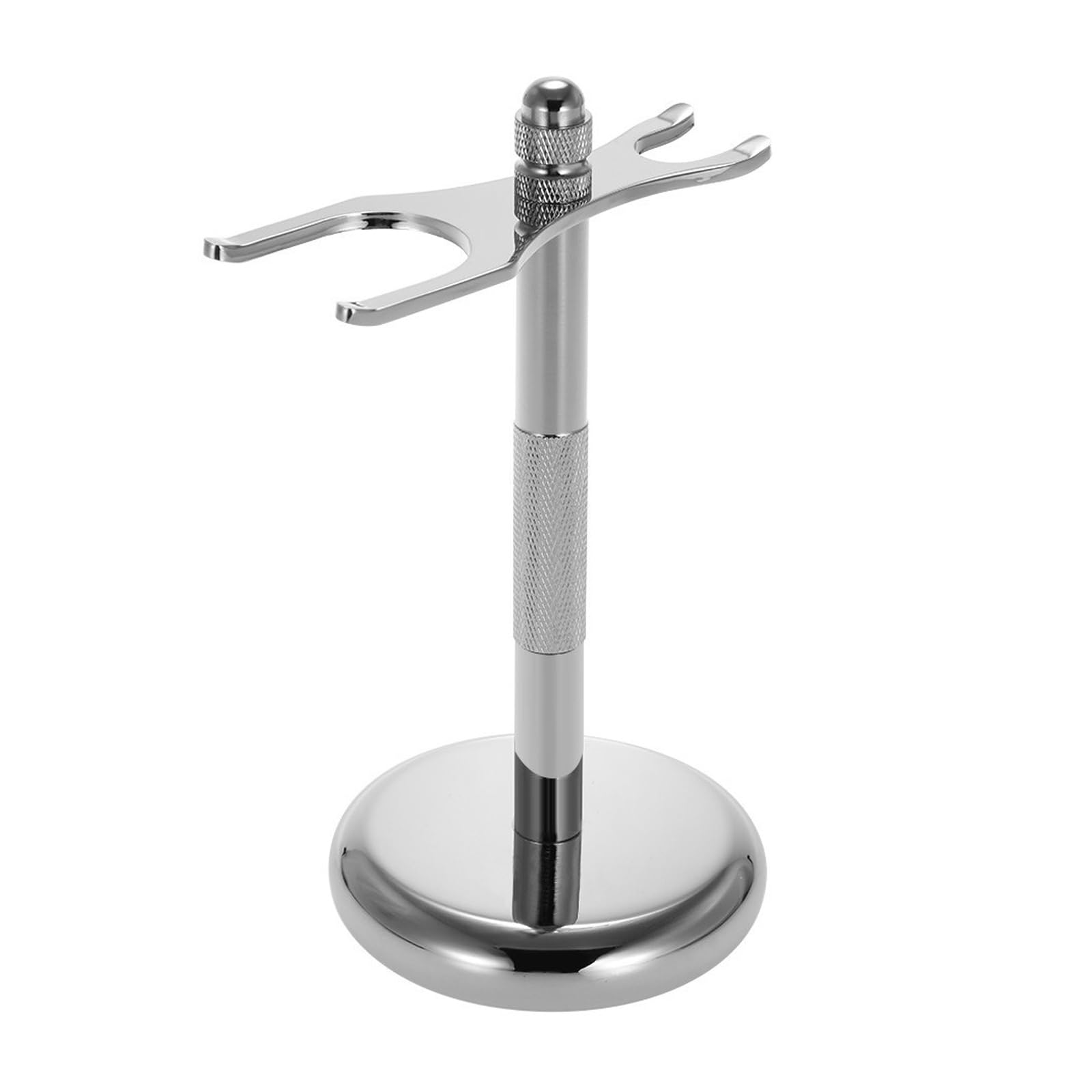 Bbajszx Sturdy Alloy Shaving Brush Stand for Bathroom Countertop Storage with Rustproof Designs Double Cutter Stand
