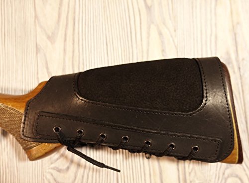 vsdfvsdfv Rifle Cheek Pad/Cheek Riser/CheekRest by Marksmanship/Leather and Suede (black Right handed)