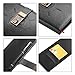 Kesote Black Journal with Lock, Refillable Faux Leather Lock Diary Notebooks Planner Organizer with Pen, A5 College Ruled 210 Lined Pages Locking Journal Notebook