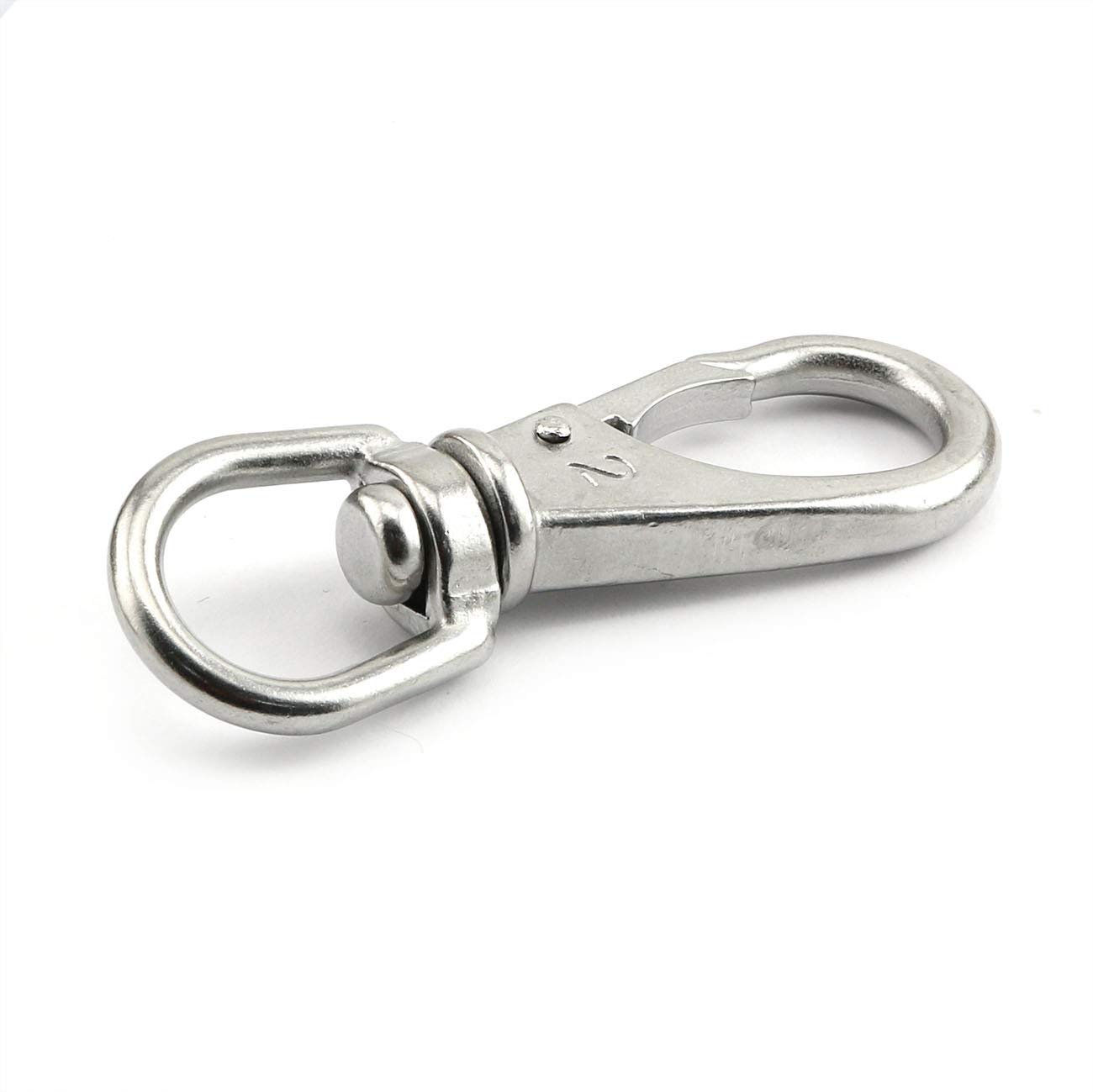 4-Pack 304 Stainless Steel Swivel Eye Snap Hooks – Marine Grade Spring Clips For Camera Straps, Pet Chains, Keychains & Lanyards