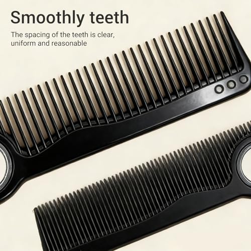 Peine negro para cabello con spinner giratorio y dientes finos miniatura 6