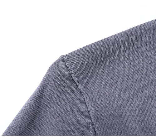 Men Summer Solid Thin Knitting Short Sleeve Turn Down Collar Breathable Pullovers3