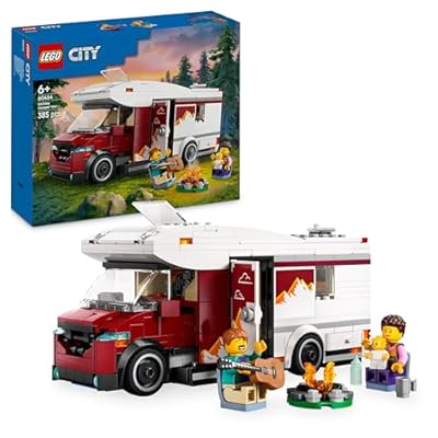 LEGO City Camper Van delle Vacanze d’Avventura - Veicolo Giocattolo da Costruire  Giochi per Bambini e Bambine da 6 Anni con 3 Minifigure e Accessori - Idee Regalo per Compleanni e Feste - 60454