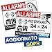 EVM 2pz. Cartello Videosorveglianza Allarme Area Videosorvegliata in PVC ADESIVO - AGGIORNATO ULTIMA NORMATIVA GDPR (A6 (105x148mm))