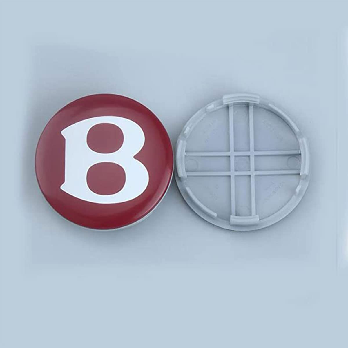 4PCS Car Hub Centre Caps for Bentley Mulsanne Bentayga Continental GT Arnage Flying, 68mm DustProof Tyre Wheel Hub Caps, Waterproof Rustproof Wear-Resistant, with Badge Sticker Decorate Retrofit Cover