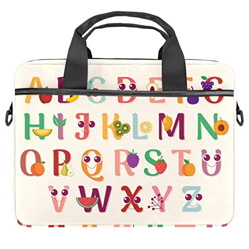 Sacoche ordinateur 14.5 pouces à bandoulière anti rayures alphabet