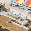 JOY worker Standing Desk Converter, 35 Height Adjustable Sit Stand Up Desk Riser with Keyboard Tray & 6 Fridge Magnets, Desktop Workstation Riser for Home Office Computer Laptop, White
