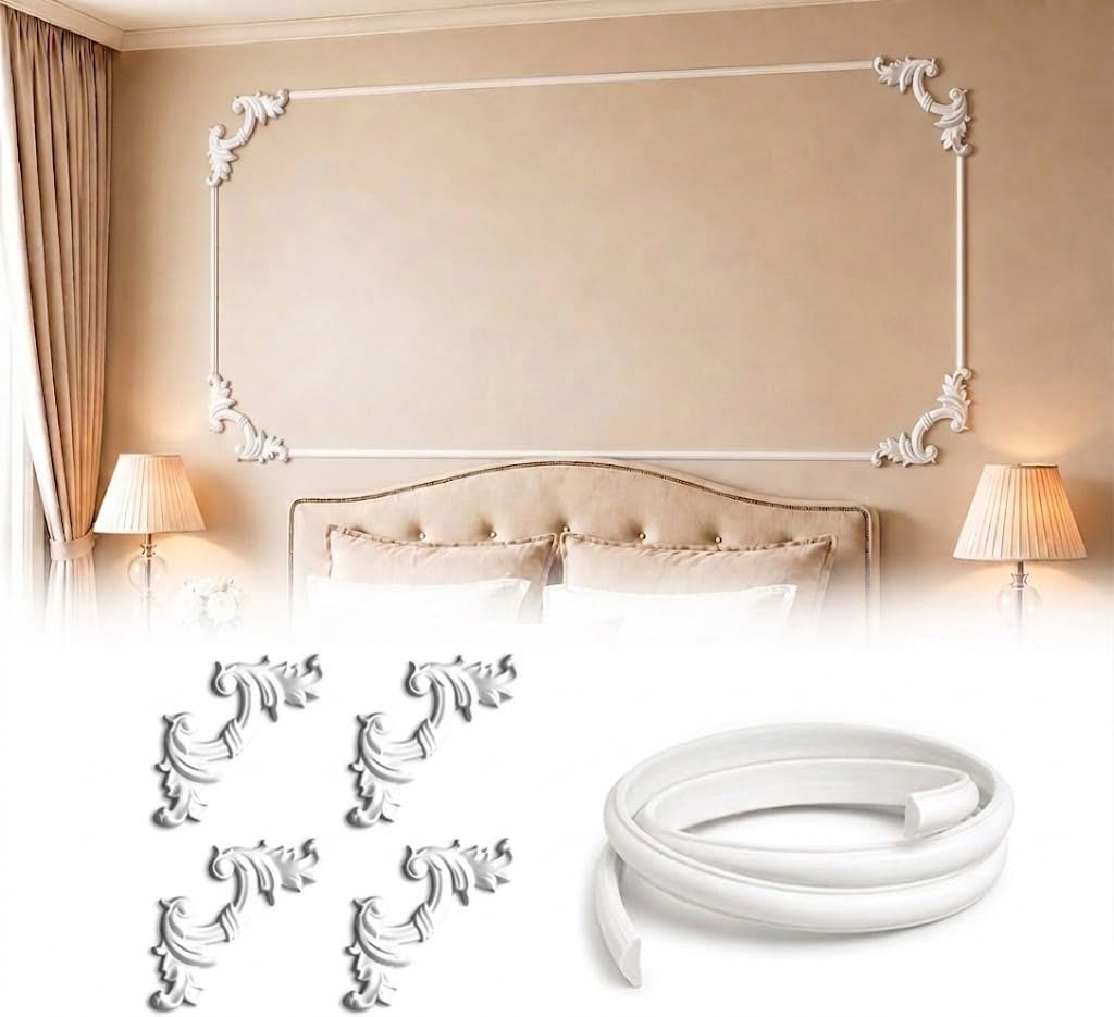 Listew Sztukatorskich Ornamenty Ścienne Do Mebli Rzeźbione, Narożne 13cmx13cm,10m