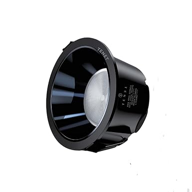 TENET COB Recessed Ceiling Light | Energy-Efficient LED Downlight | White Round Spot Light for Home and Office | Adjustable Focus (Antique, 5000K Intermediate, Body Color- Black, 12W, 1, Pack of 1)