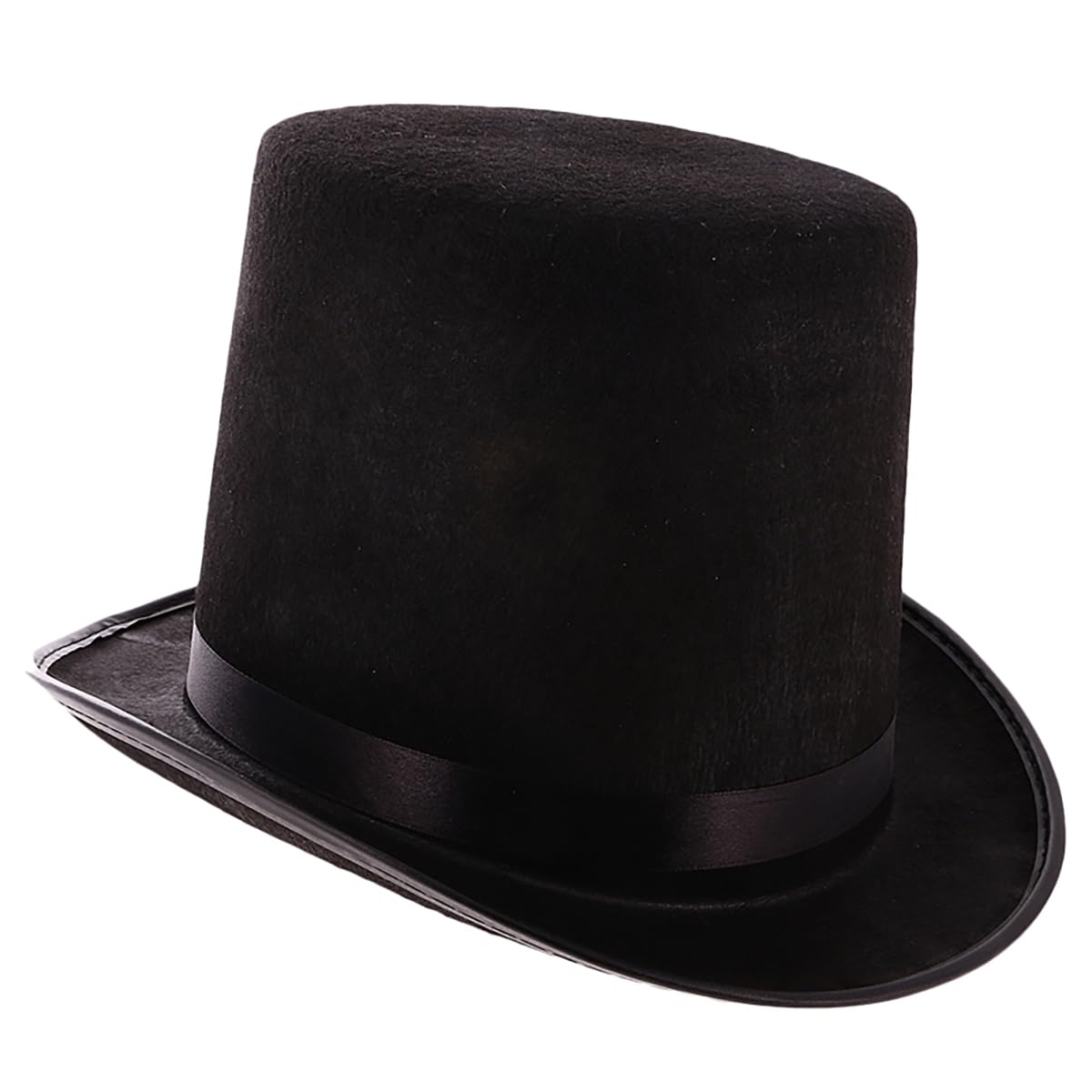 Van Der Linn Black Top Hat 3 Sizes Kid Adult Fancy Dress Magician Mad Hatter Victorian (Medium)