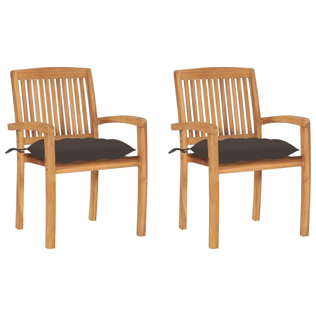 Drewno tekowe vintage 2 szt. taupe