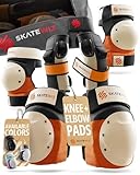 SKATEWIZ Knee and Elbow Pads Adult - Skating Protective Gear Adult - Shield - Size...