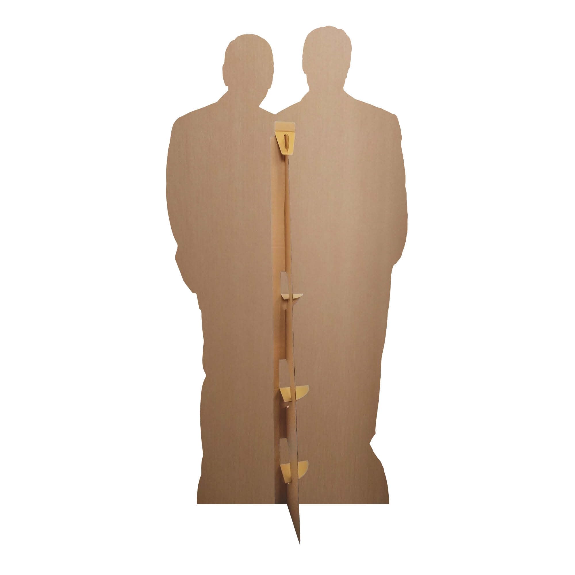 Star Cutouts CS1215 Brad Pitt y George Clooney Altura 185 cm Recorte de cartón con tamaño Real con Mini – Ideal para fanáticos de celebridades, televisión y películas, cumpleaños y Eventos VIP