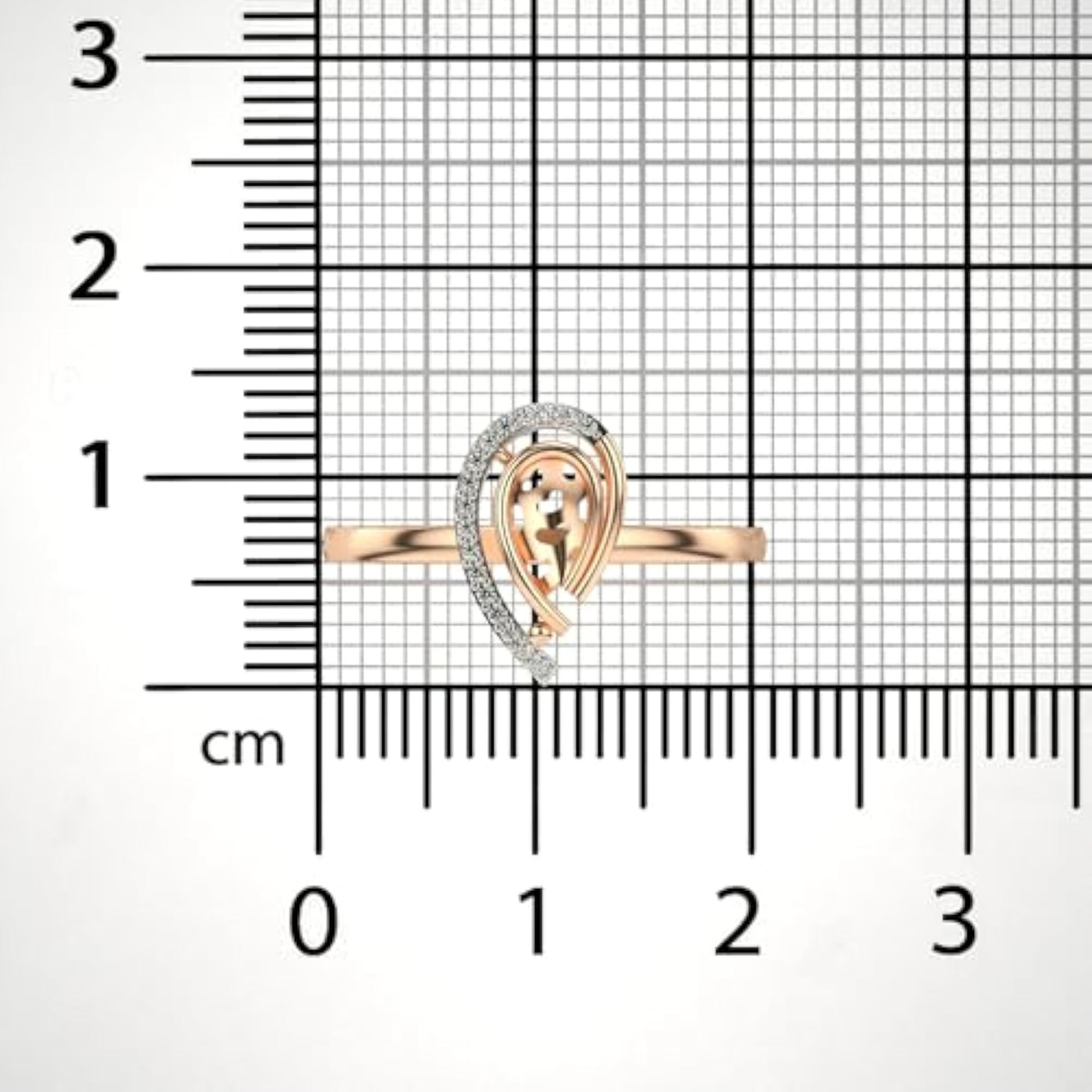 Women's Sterling Silver & Lab Grown Diamond 0.07cts Elegant Ring