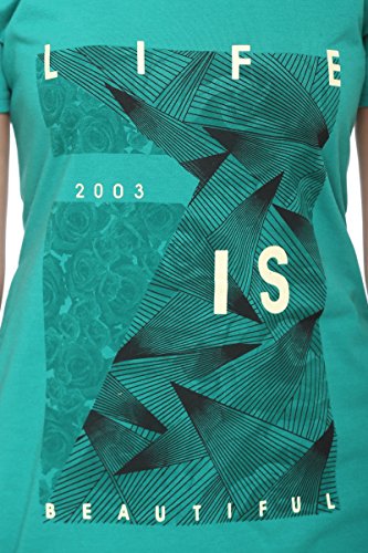 Image of In Love Women's Printed Cotton Plus Size Longline T-Shirt Half Sleeve with Pockets Pack of 2
