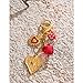 Mchic Gold Heart Keychain – Elegant Heart Bag Charm for Women, Cute Purse Accessory, Gold Tone