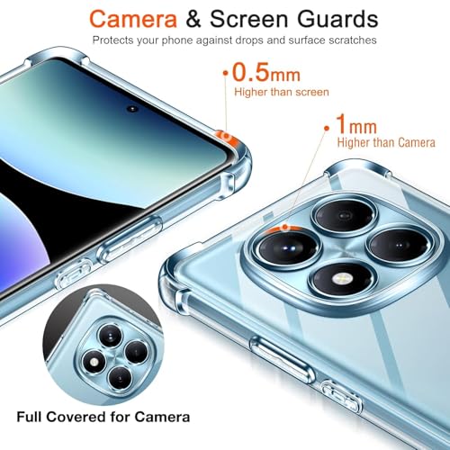 Image of BOXXO Flexible Back Cover for Mi Redmi Note 15 Pro Plus 5G | Back Cover Transparent Clear Shockproof Case Four Corner Protection | Slim Protective Mobile Phone Cover for Redmi Note 15 Pro Plus