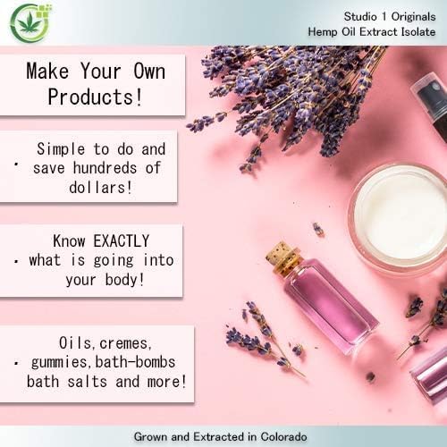 Miniatura 3 de Polvo de extracto de cáñamo Aislado de aceite de cáñamo Polvo aislado 100% puro 0.18 oz 5000 mg aislado Ideal para aliviar la migraña, ayuda