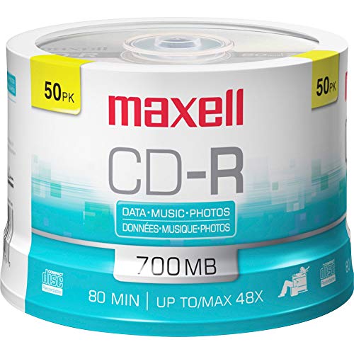 CD-R 700 Mo de 50 unités Maxell pour gravure de musique de salon