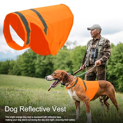 Hunde-Signalweste – Leuchtendes Orangefarbenes Geschirr | Sicherheitsoutfit Für Wandervergnügen, Flexibler Wasserdichter Straßenschutz, Schutz Für Treue Begleiter Bei Täglichen Aktivitäten, Langlebige