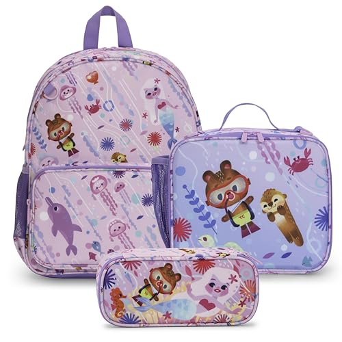 Travelers Choice Kids JoJo the Bears School Adventure Under the Sea Set (Backpack Pencil Case Lunch Box)