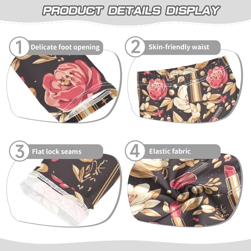 KLL Beauty Cosmetics Pattern Little Girls Cotton Pants Soft Full Length Athleisure Pants Exercise3